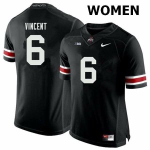 Women's Ohio State Buckeyes #6 Taron Vincent Black Nike NCAA College Football Jersey Restock WMY4244BH